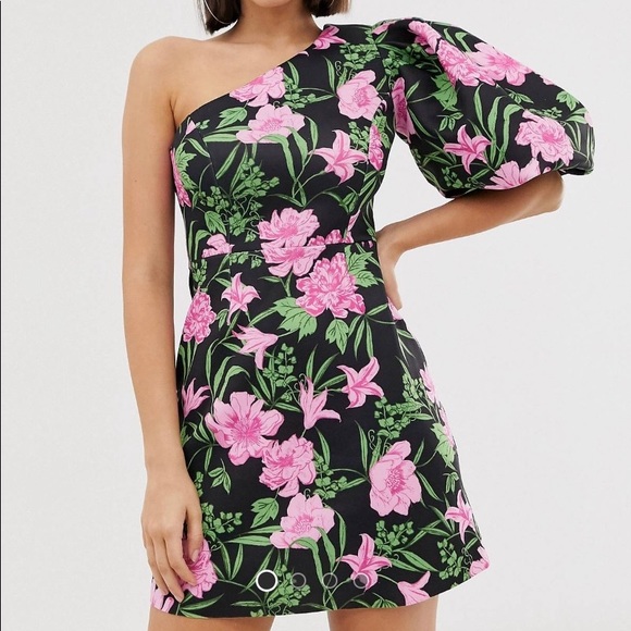 ASOS design one shoulder floral dress - Picture 1 of 1